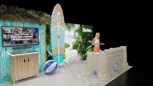 EXHIBITORLIVE 2026 booth design for Skyline