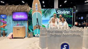 EXHIBITORLIVE 2026 Skyline Booth Staff