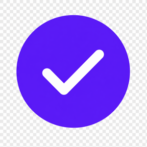 purple checkmark