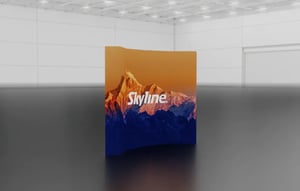 Fabric Pop-Up curved display