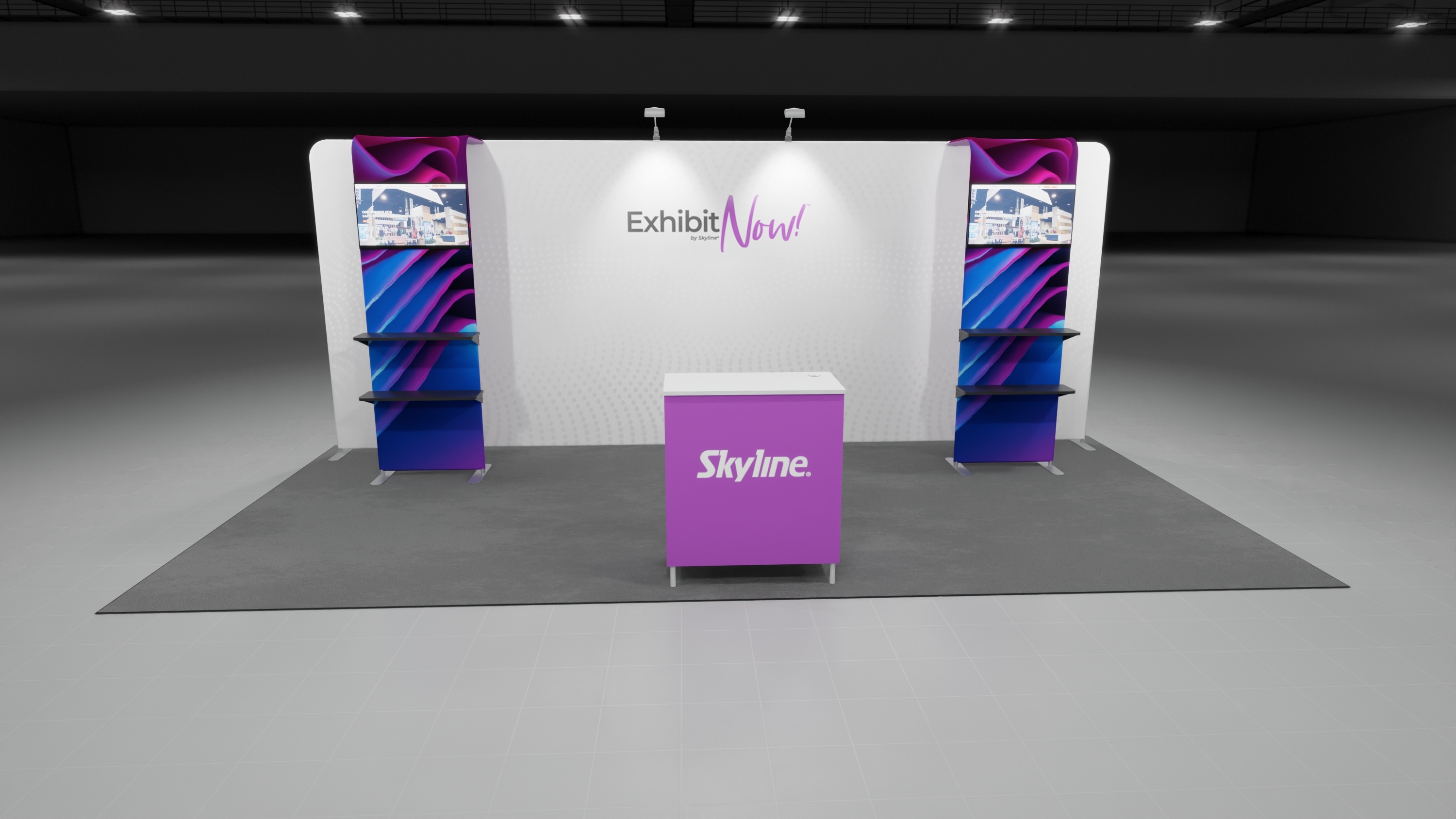 ExhibitNow kit 2108 backwall with media