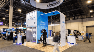 Doceree custom inline booth at tradeshow