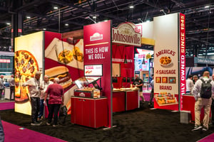 Johnsonville booth at NACS trade show