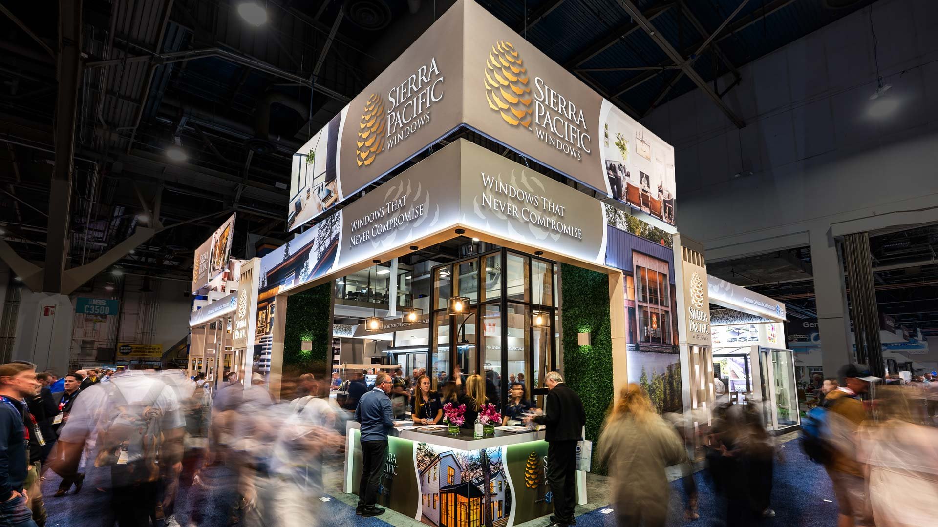 Sierra Pacific booth with tech