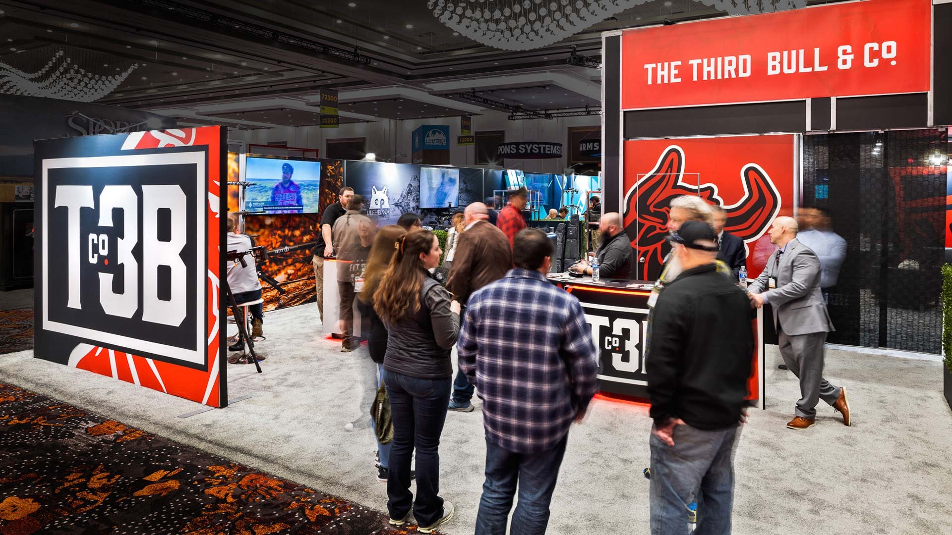 Third Bull booth with technology