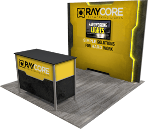Racycore portable tradeshow booth