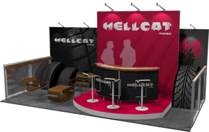 Hellcat Tires Rental Tradeshow Booth