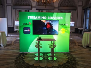 Boost Media / Corus Entertainment booth in Toronto