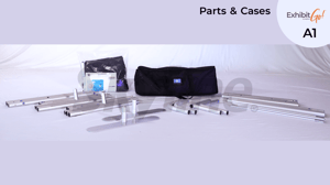 ExhibitGo A1 portable tradeshow kit parts