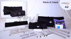 ExhibitGo A2 tradeshow kit parts