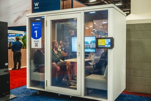 soundproof privacy at a tradeshow