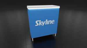 tradeshow table with counter Halo